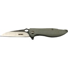 MiraLive Eco Lounge Crkt Lotus 1265 Gri Kamp / Outdoor Çakı 18CM - Yarı Otomatik, Kemerlikli, Kutulu
