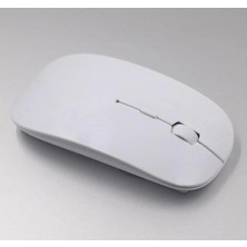 MiraLive Ultra Ince USB Bilgisayar Pc Dizüstü Masaüstü Kablosuz Mouse (Beyaz)