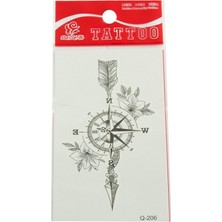 Zero Land Techmrt Pusula Tattoo Dövme Sticker - Beyaz