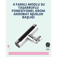 MiraLive Krom Kaplamalı Çok Fonksiyonlu Musluk Başlığı | Paslanmaz Malzeme