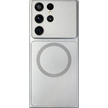 Fenza Samsung Galaxy S23 Ultra Uyumlu Kamera Korumalı Magsafe Wireless Şarj Özellikli Full Glass Arka Kapak