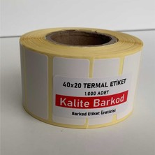 Kalite Barkod 40X20 Termal Etiket Barkod Etiketi