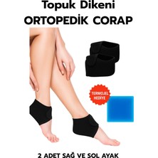MiraLive 2li Topuk Dikeni Silikon Tabanlı Ortopedik Çorap Ağrı Azaltıcı Çatlak Nasır Ayak Destek Çor