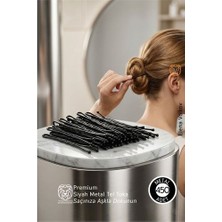 MiraLive Premium Siyah Metal Tel Toka – 450 Adet Profesyonel Set