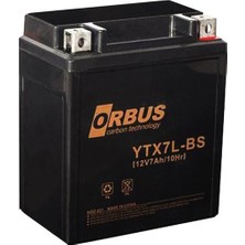 Acstore 12 V 7 Amper Elektrikli Karbon Bisiklet Aküsü YTX7L-BS