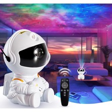 Vuhhuu Galaksi Yıldızlı Gece Işığı LED Nebula Projektör Astronot Kumandalı Projeksiyon Lambası