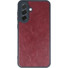 Samsung Galaxy A35 5g Kılıf Aras Deri Kapak - Bordo