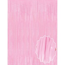 Kaymak Home Soft Pembe Püsküllü Kapı Perdesi