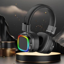 WİderMarkt Rgb Işıklı Kulak Üstü Kulaklık - Bluetooth 5.3 -Kablosuz Stereo Kulaklık-Gürültü Engelleme Anc