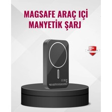 Acstore Magsafe Araç Telefon Tutucu 15W Hızlı Şarj Type-C Girişli