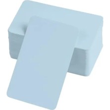 MiraLive Boş Kelime Kartları 5x8 cm - 50 Adet Oval Kenarlı | Tabu &amp; Not Kartları - Mavi