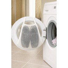 Kraftella 2 Li Ayakkabı Yıkama Filesi – Fermuarlı, Dayanıklı, Çamaşır Makinesi Için Koruyucu File Çanta 35*40