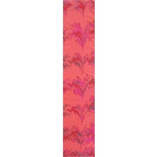 ElifEbru Exclusive Handicrafts Ebru Sanatı El Yapımı Ipek Kadın Fular Turuncu Pembe Kırmızı  Ogf 101