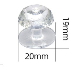 Kaymak Home 4 Adet Kristal Tasarımlı Çok Amaçlı Yapışkanlı Tutacak Buton