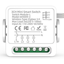 bilteknik Tuya Zigbee Nötr Gerektirmeyen 3ch Nötrsüz Röle