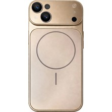 Fenza iPhone 15 Uyumlu Kamera Korumalı Magsafe Wireless Şarj Özellikli Full Glass Arka Kapak