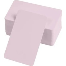 MiraLive Boş Kelime Kartları 5x8 cm - 50 Adet Oval Kenarlı | Tabu &amp; Not Kartları - Pembe