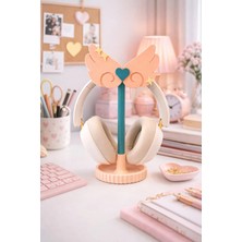 Dekoratif Kulaklık Tutucu Stand Masaüstü Organizer Takı ve Aksesuar Tepsili