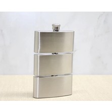 MiraLive 3 Katlı Paslanmaz Çelik Matara 15X10 cm - Taşınabilir Içki ve Sıvı Matarası