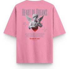 Overoz Melek Heart Of Dreams Sırt Baskılı Unisex Yarı Oversize T-Shirt 1195