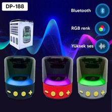 MiraLive Renkli LED Işıklı Kablosuz Bluetooth Hoparlör | Taşınabilir Mini Ses Bombası