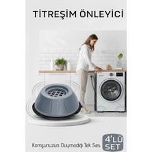 MiraLive Premium 4'lü Titreşim Önleyici Kauçuk Ayak Seti - Ultra Sessiz ve Sarsıntısız Yıkama Tek