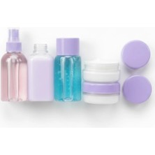 Zero Land Techmrt 5 Parça Seyahat Banyo Seti 30 ml Şeffaf Taşınabilir Şişe Seti