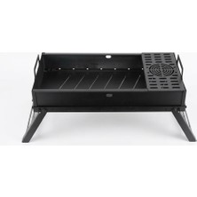 As Kamp Portatif ve Dayanıklı Katlanabilir Mangal – Mat Siyah (57 x 30CM Yükseklik 26CM)