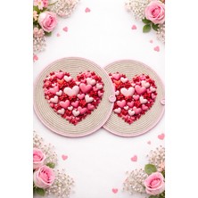 Odea Kalp Desenli  Amerikan Servis 2’li Set