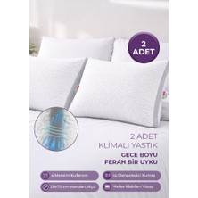 Days In Colours 2 Adet Klimalı Silikon Yastık - Daycool Serisi - 2 x 800 Gram Klimalı Kapitone Silikon Yastık