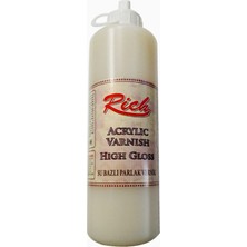 Rich High Gloss Acrylic Varnish Su Bazlı Vernik 500 cc Parlak Özellikli Ekonomik Boy