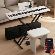 Midex PLX-120WH-ST Katlanır Taşınabilir Dijital Piyano Tuş Hassasiyetli Full Set