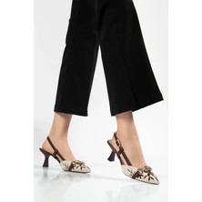 Antakya Yöresi K-250 Kahve Süet Günlük Arkası Açık Tokalı Topuklu Kadın Ayakkabı