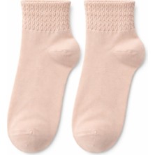 QUALITY WALKING Kadın Bambu Dikişsiz Bilek Üstü Çorap Desenli Yumuşak Nefes Alan