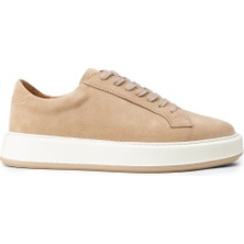 Deery Erkek Hakiki Süet Bej Sneaker Ayakkabı - E4182MBEJE01