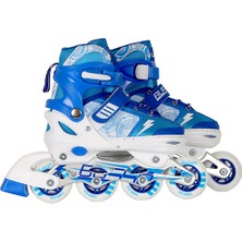 Busso Raider Mavi Alüminyum Ayarlanabilir Paten 31-34 Tekerlek Özellikleri Abec-7 ile Konforlu