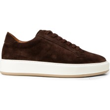 Deery Erkek Hakiki Süet Kahverengi Sneaker Ayakkabı - E4182MKHVE01