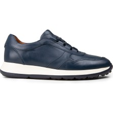Deery Erkek Hakiki Deri Lacivert Sneaker Ayakkabı - E8210MLCVE01