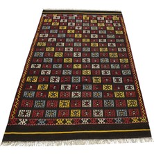 Zehra Abla Halı El Dokuma Başyapıt Geometrik Bergama Yörük Yün Kilim 7124