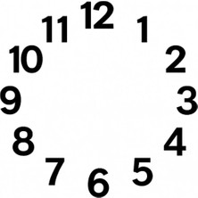 Silva Nature Duvar Saati Sayı ve Rakamları, Saat Rakamları 4,5 cm Yapışkanlı Pleksi Rakamlar