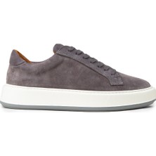 Deery Erkek Hakiki Süet Gri Sneaker Ayakkabı - E4182MGRIE01