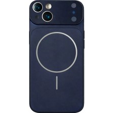 Fenza iPhone 13 Uyumlu Kamera Korumalı Magsafe Wireless Şarj Özellikli Full Glass Arka Kapak