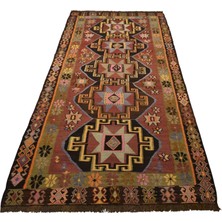 Zehra Abla Halı El Dokuma Tek Parça Yıldızlı Kars Kağızman Yün Kilim 7131