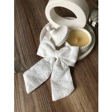 Sp Accessories Fiyonk Kurdele Model Beyaz Otomatik Klipsli Toka