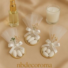 NB Decoroma 10 Adet Süslemeli Halka Şekerleme Nikah Nişan Söz Düğün Hediyeliği