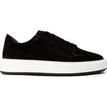Deery Erkek Hakiki Süet Siyah Sneaker Ayakkabı - E4182MSYHE01
