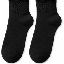QUALITY WALKING Kadın Bambu Dikişsiz Bilek Üstü Çorap Desenli Yumuşak Nefes Alan