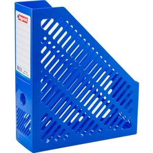 Bigpoint Mavi Plastik Kutu Klasör 25 x 8.2 x 39.5 cm Dayanıklı Ofis ve Ev Kullanımı İçin