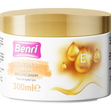 Benri Besleyici Bakım El ve Vücut Kremi 300 ml Nemlendirici Tüm Cilt Tipleri İçin Uygun