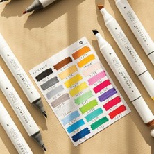 Daisy Store 24’lü Çift Uçlu Alkol Bazlı Marker Kalem Seti – + Chisel